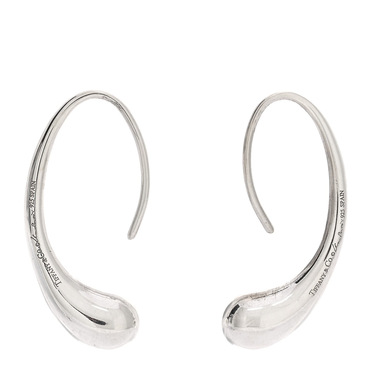 Sterling Silver Elsa Peretti Teardrop Hoop Earrings