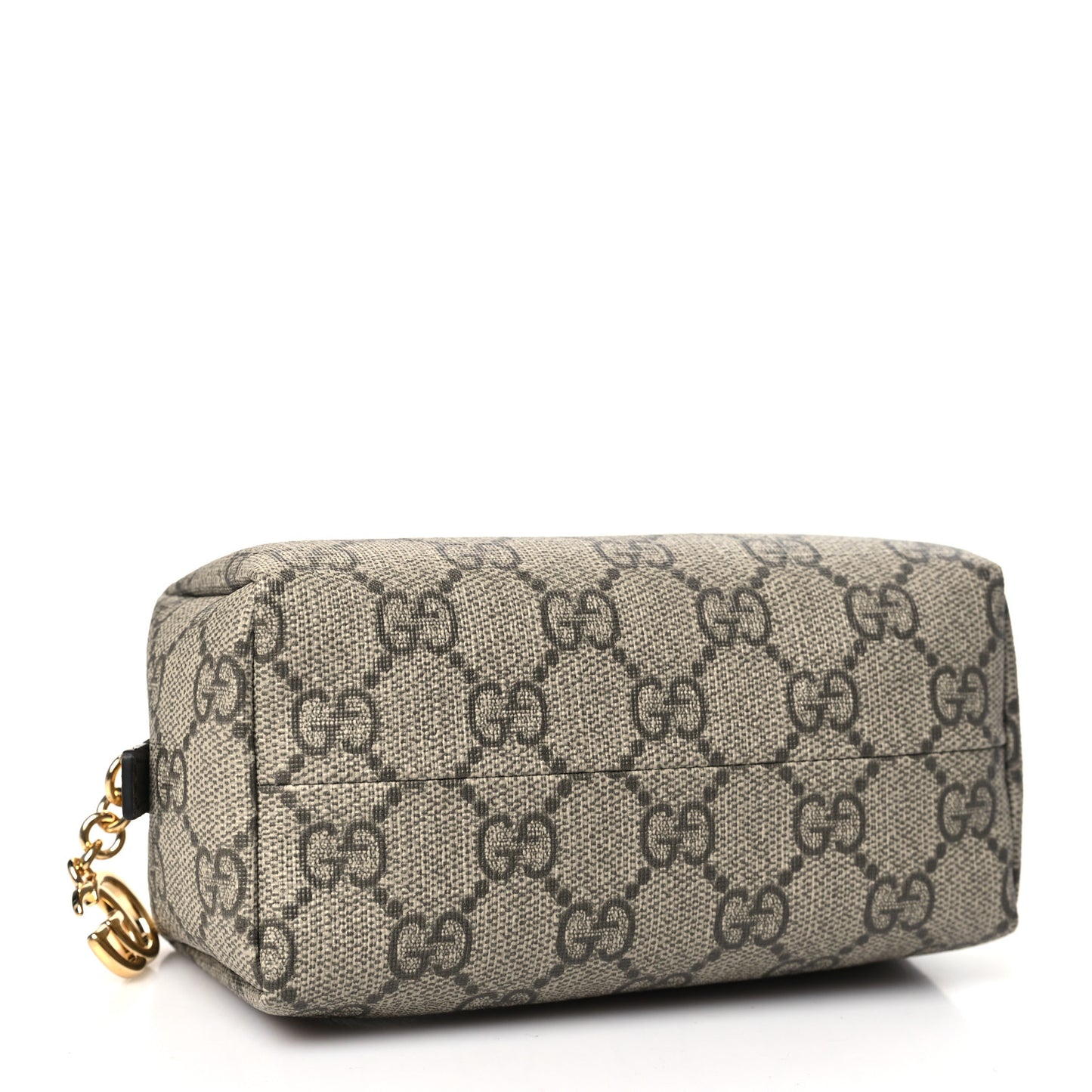 Soft GG Supreme Monogram Calfskin Medium Ophidia Cosmetic Case Beige Ebony New Acero