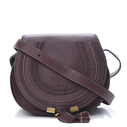 Chloe Calfskin Mini Marcie Round Crossbody Bag Dark Velvet 1 of 15
