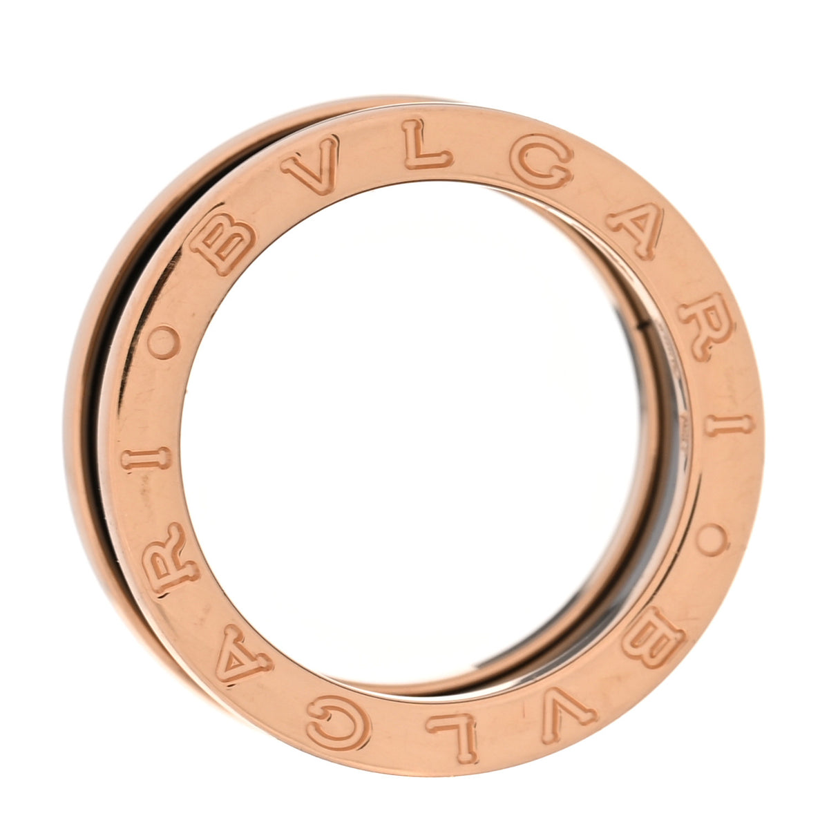 Bulgari 18K Rose Gold Black Ceramic B.Zero1 Two-Band Ring 52 6 6 of 6