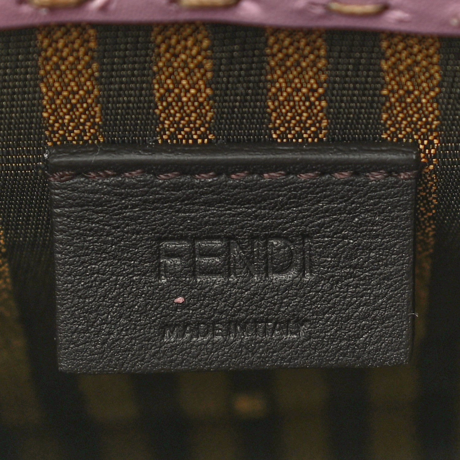 Fendi Vitello King Plexiglass Logo Embossed Mini Fendi Sunshine Shopper Tote Lavanda 5 of 9