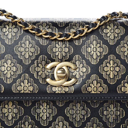 Chanel Lambskin Painted Mini Flap Black Gold 11 of 11