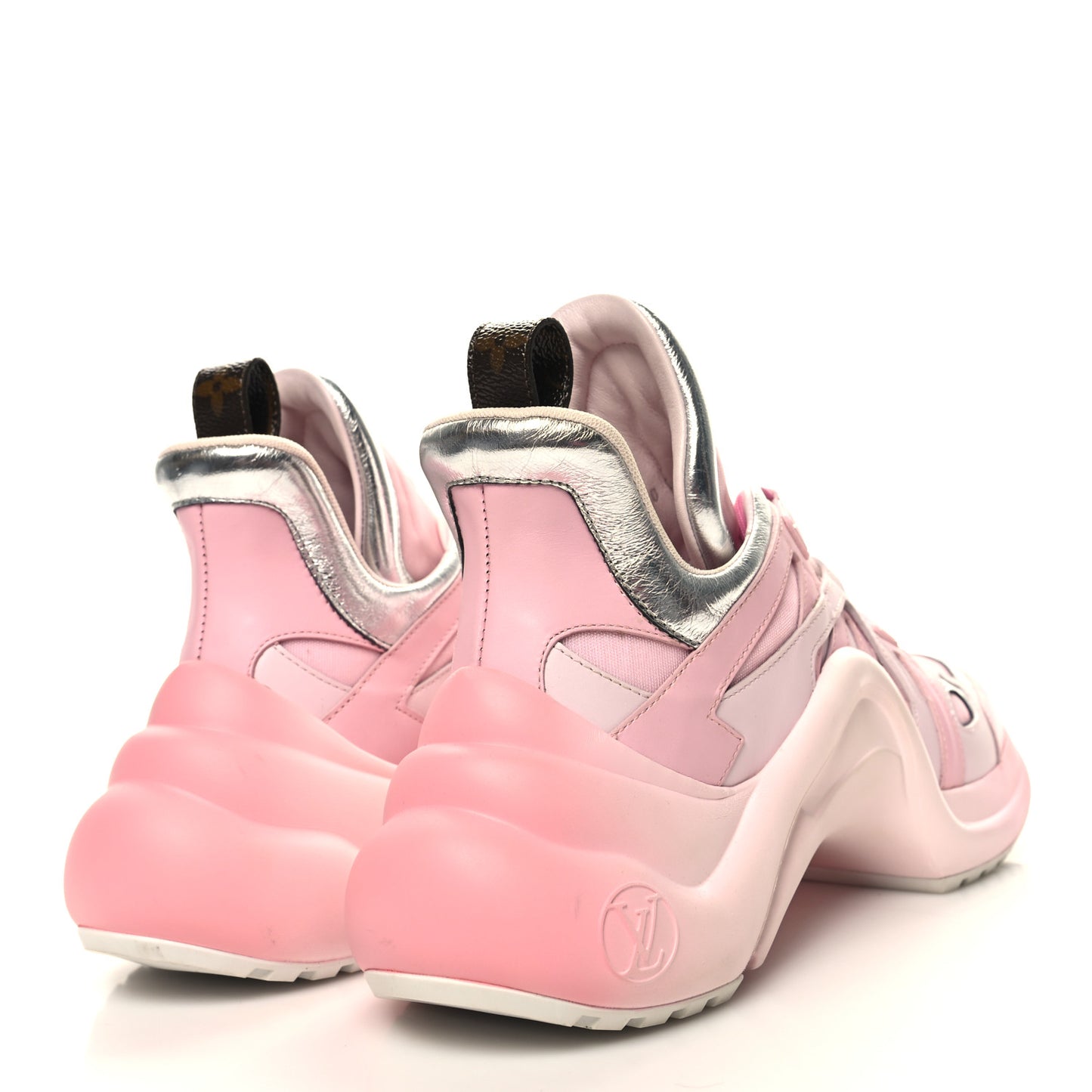 Calfskin Technical Nylon LV Archlight Sneaker 38 Pink