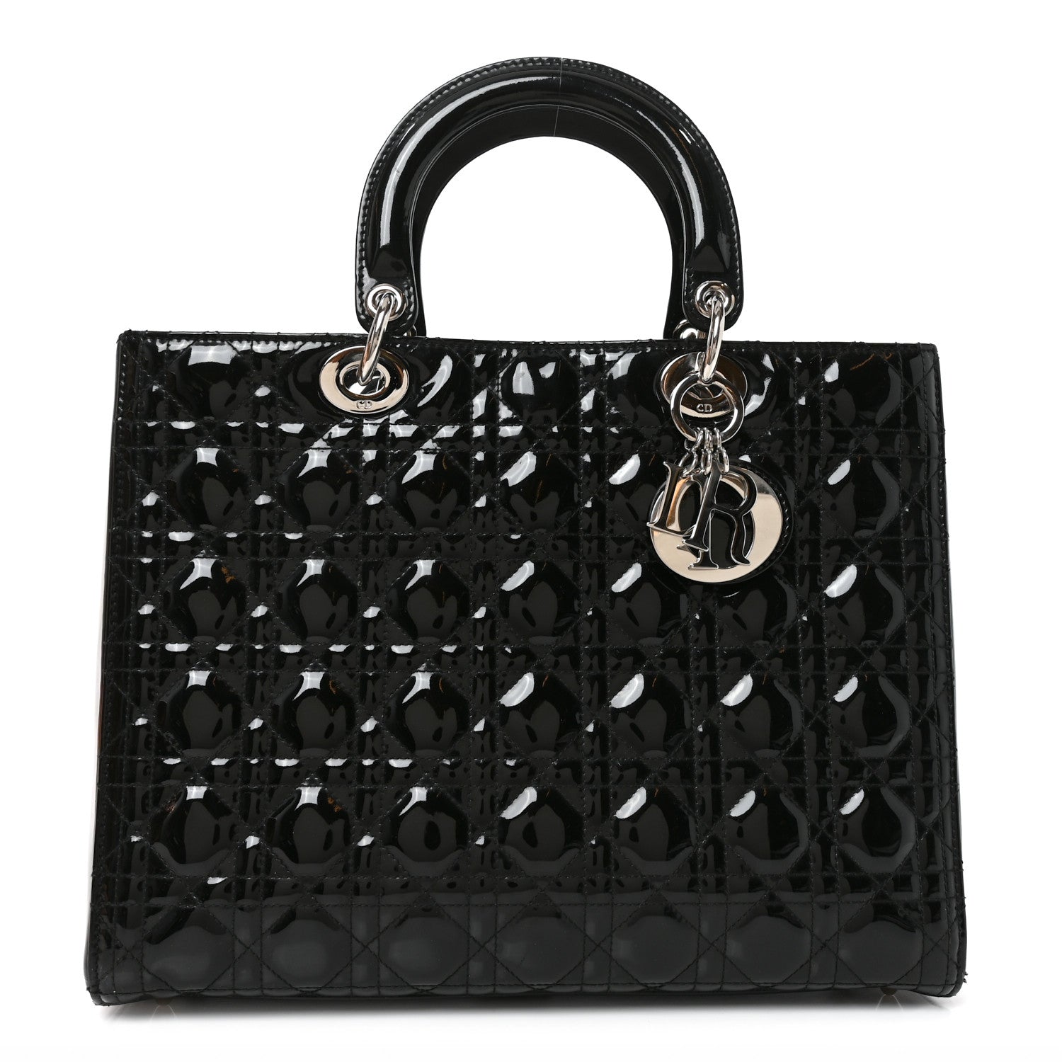 Christian Dior Patent Cannage Large Lady Dior Black 1 of 10