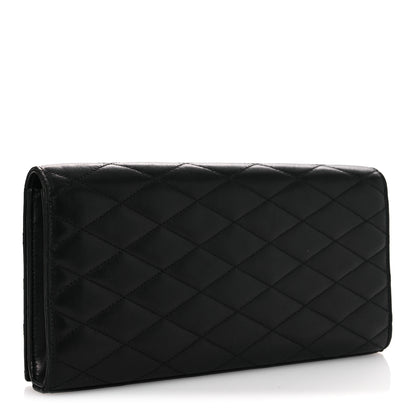 Saint Laurent Lambskin Quilted Kate Clutch Black 3 of 11