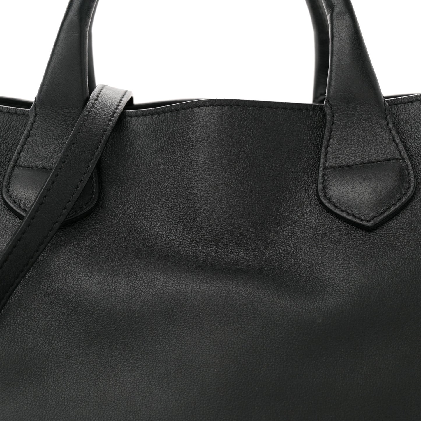 Smooth Calfskin Medium Sartorial Banner Tote Black