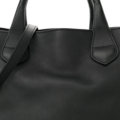Burberry Smooth Calfskin Medium Sartorial Banner Tote Black 8 of 15