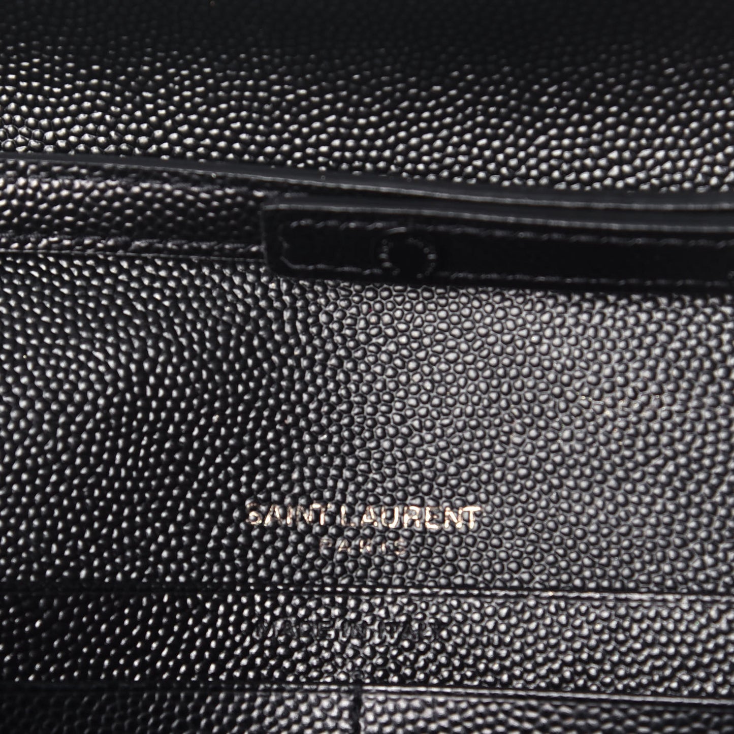 Grain De Poudre Matelasse Chevron Monogram Chain Wallet Black