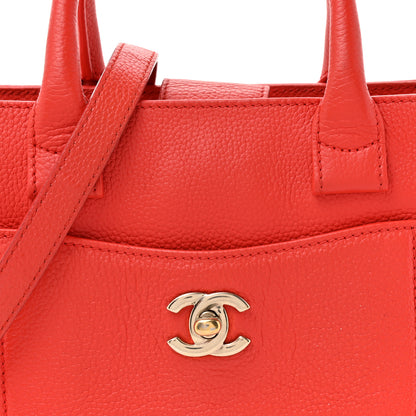 Chanel Grained Calfskin Mini Neo Executive Shopper Tote Red 9 of 15
