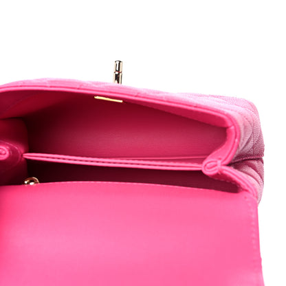 Chanel Caviar Quilted Extra Mini Coco Handle Flap Rose 5 of 10