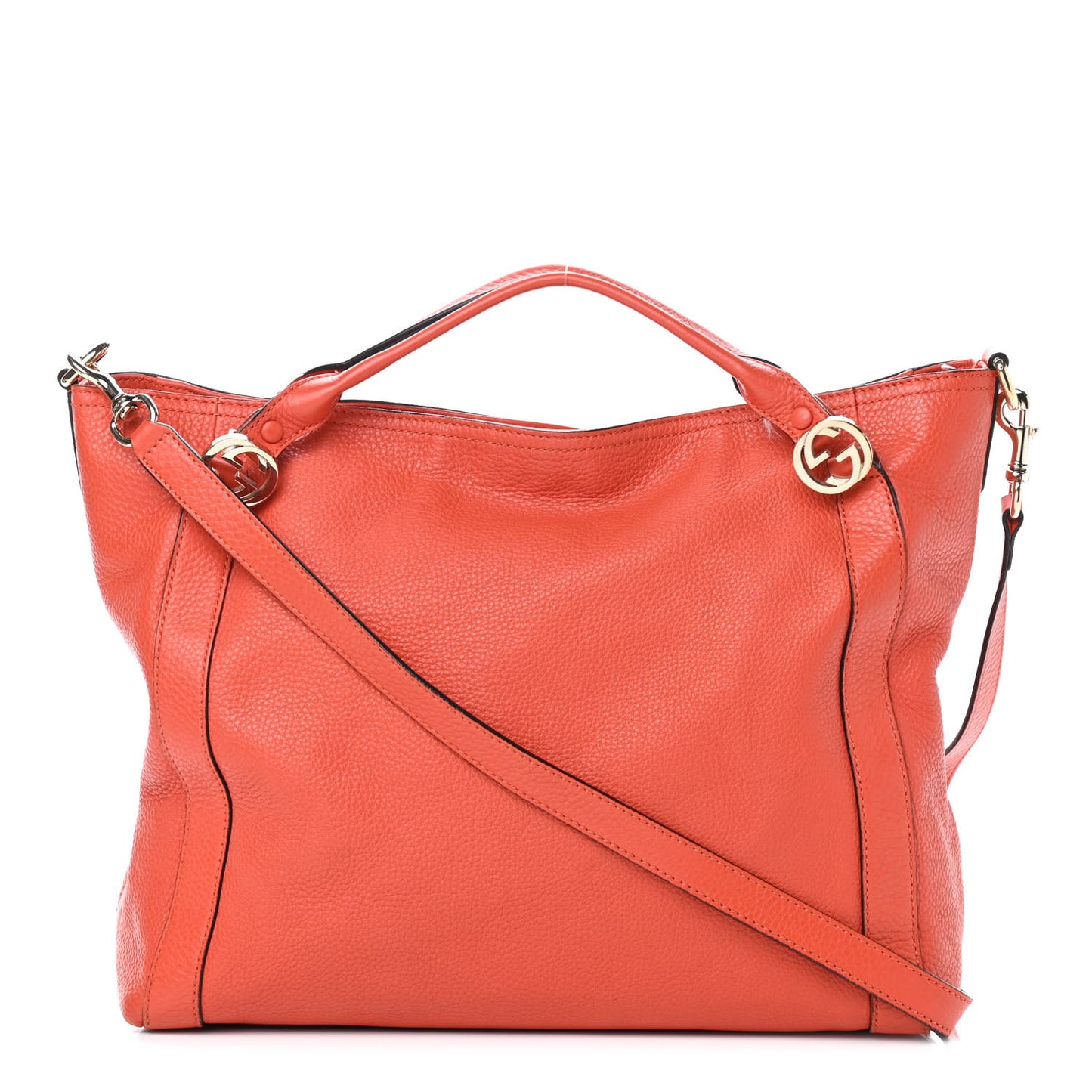 Cellarius Calfskin Medium Miss GG Top Handle Bag New Dark Orange