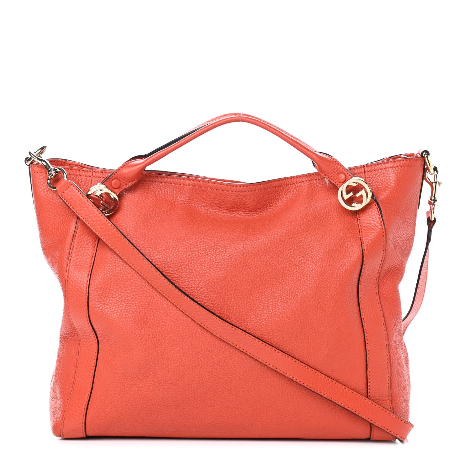 Gucci Cellarius Calfskin Medium Miss GG Top Handle Bag New Dark Orange 1 of 16