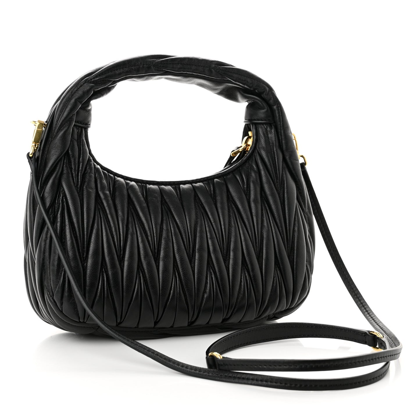 Nappa Matelasse Small Wander Hobo Black