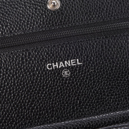 Chanel Caviar Quilted Wallet On Chain WOC Black 6 of 9