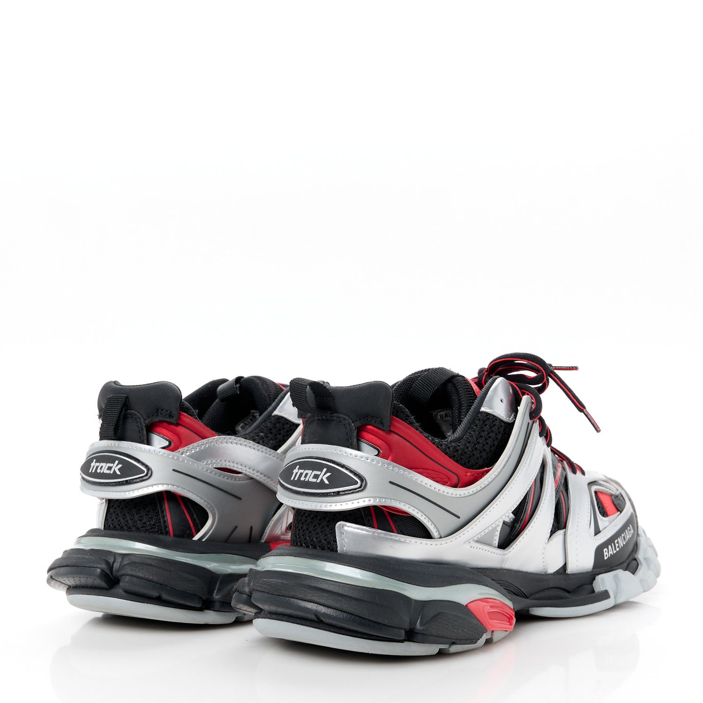 Mesh Nylon Metallic Fabric Mens Track Sneakers 44 Black Red