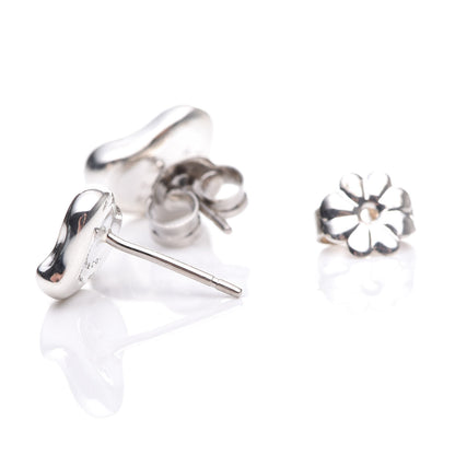 Tiffany Sterling Silver 9.5mm Elsa Peretti Full Heart Earrings 6 of 6
