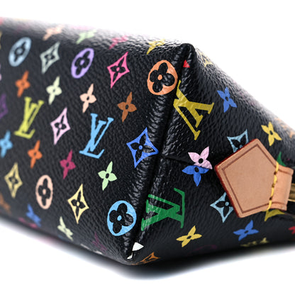 Louis Vuitton Monogram Multicolor Cosmetic Pouch Black Grenade 6 of 10