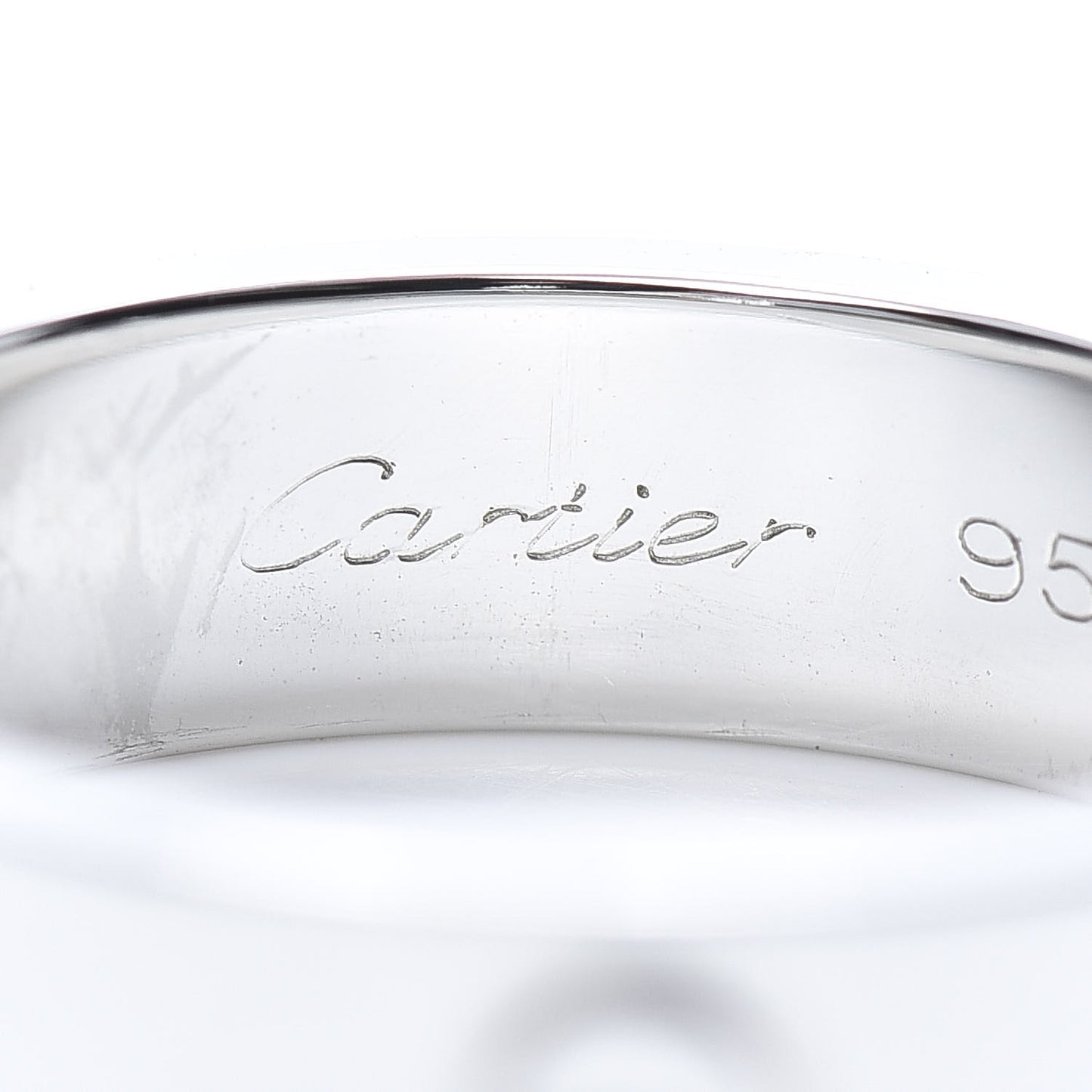 Platinum 5.5mm LOVE Ring 57 8