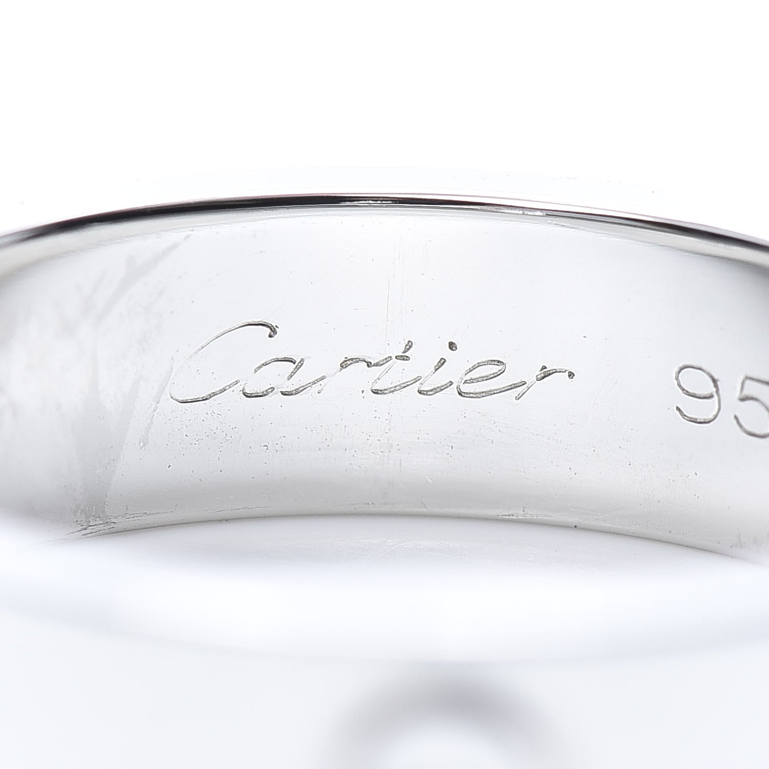 Cartier Platinum 5.5mm LOVE Ring 57 8 4 of 6
