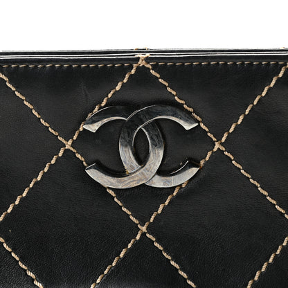 Chanel Lambskin Surpique Stitch Pochette Black 8 of 8