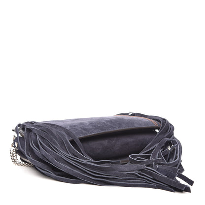 Givenchy Calfskin Suede Fringe Cross 3 Crossbody Bag Dark Blue 11 of 15