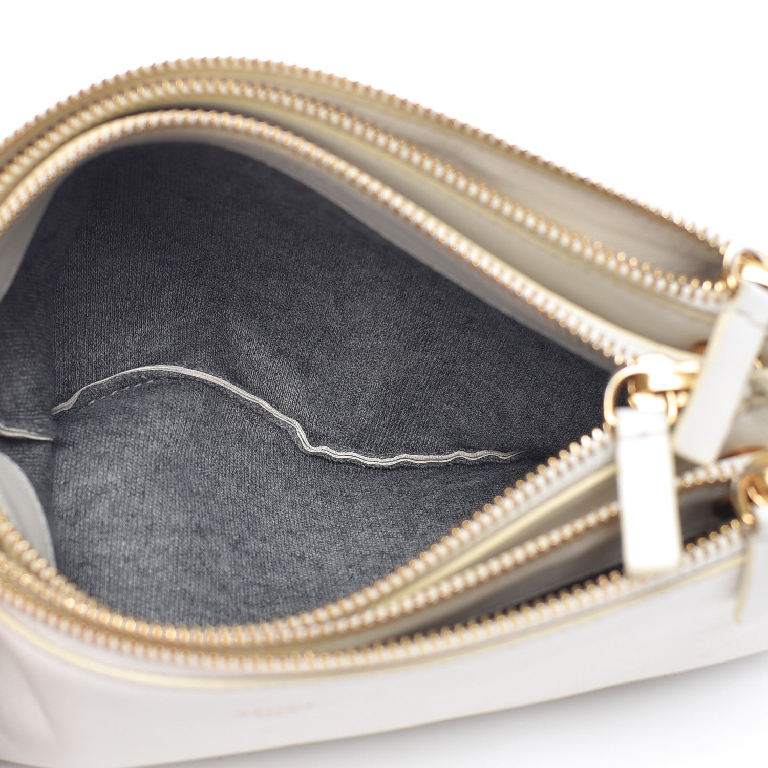 Celine Lambskin Small Trio Crossbody Bag White 6 of 22