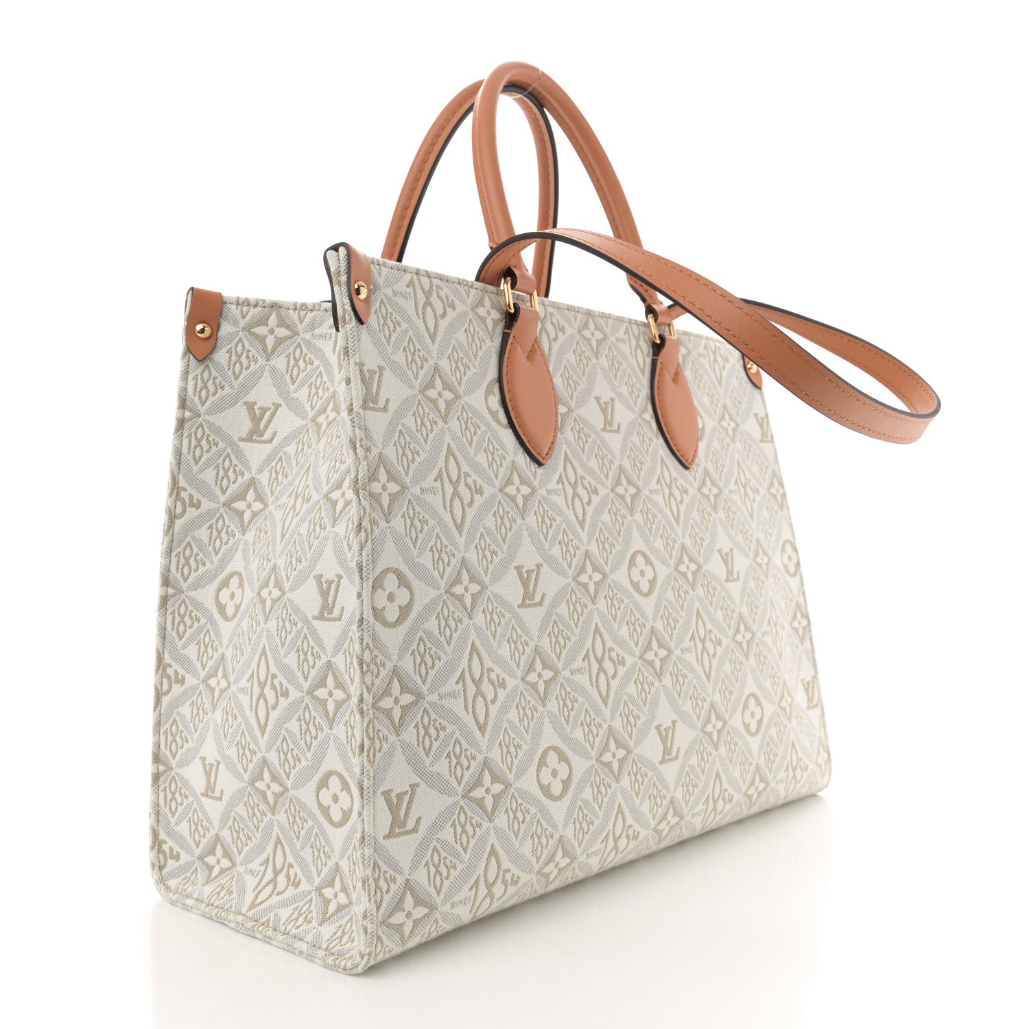 Louis Vuitton Jacquard Since 1854 Onthego MM Creme 3 of 10