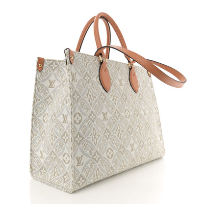 Louis Vuitton Jacquard Since 1854 Onthego MM Creme 3 of 10