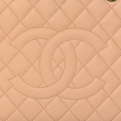 Chanel Caviar Quilted Grand Shopping Tote GST Beige 9 of 12