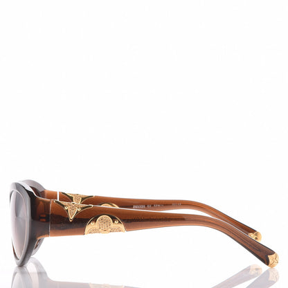 Louis Vuitton Iris PM Sunglasses Z0332E Brown Speckling 3 of 8