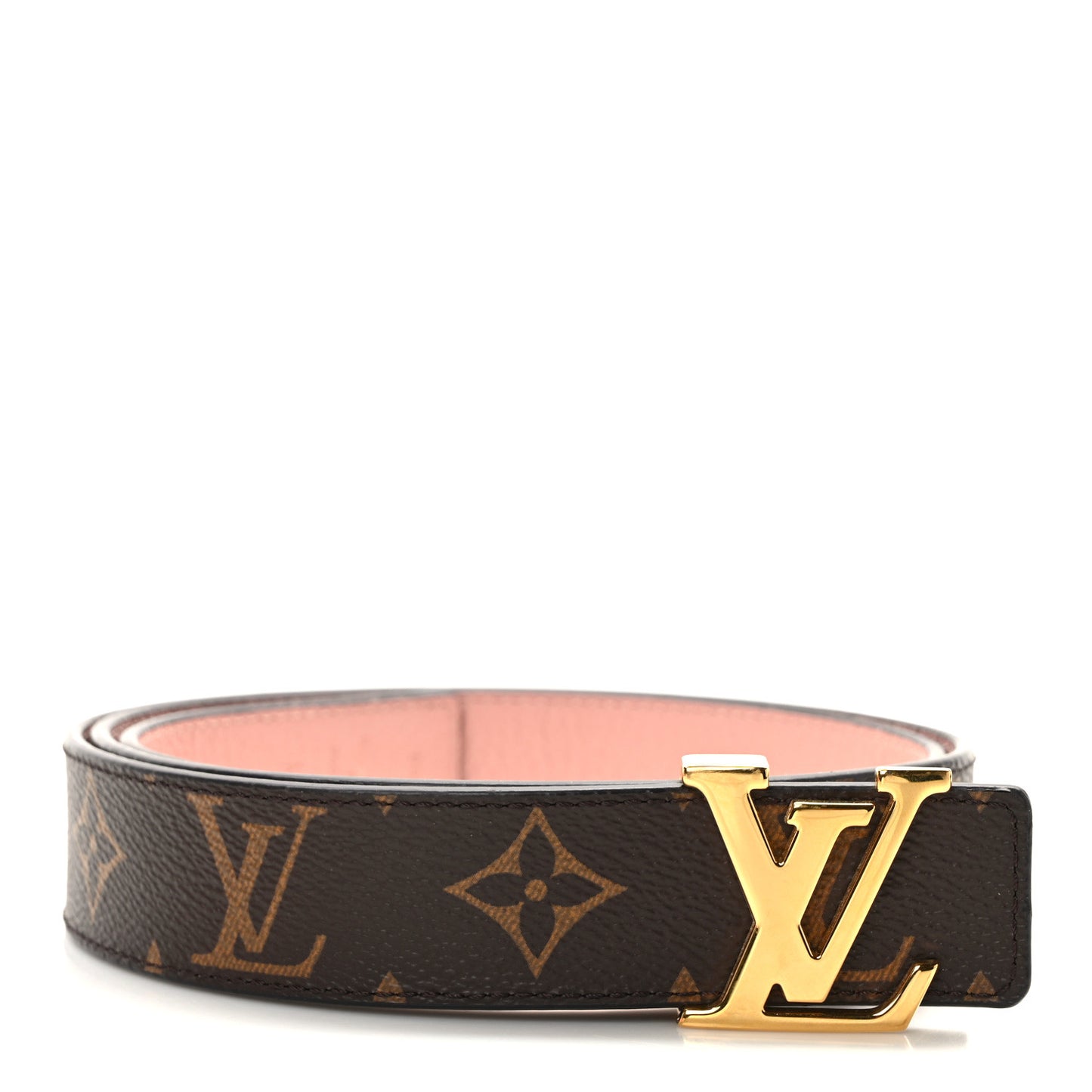 Calfskin Monogram 30mm LV Initiales Reversible Belt 90 36 Rose Ballerine
