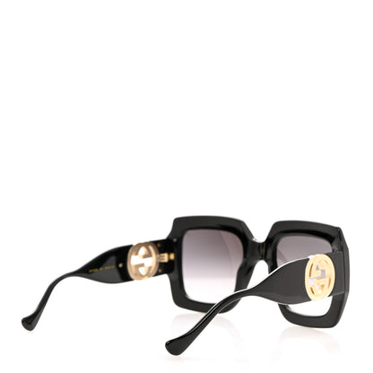 Gucci Acetate Square Frame Chain Sunglasses GG1022S Black 4 of 8