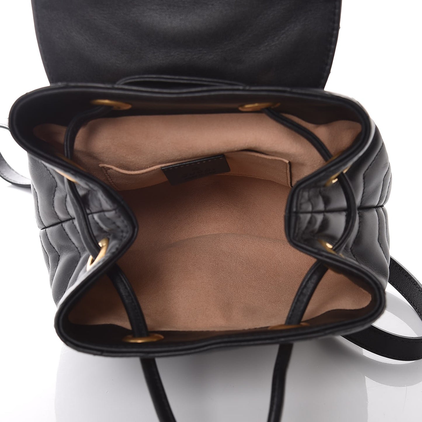 Calfskin Matelasse GG Marmont Flap Backpack Black