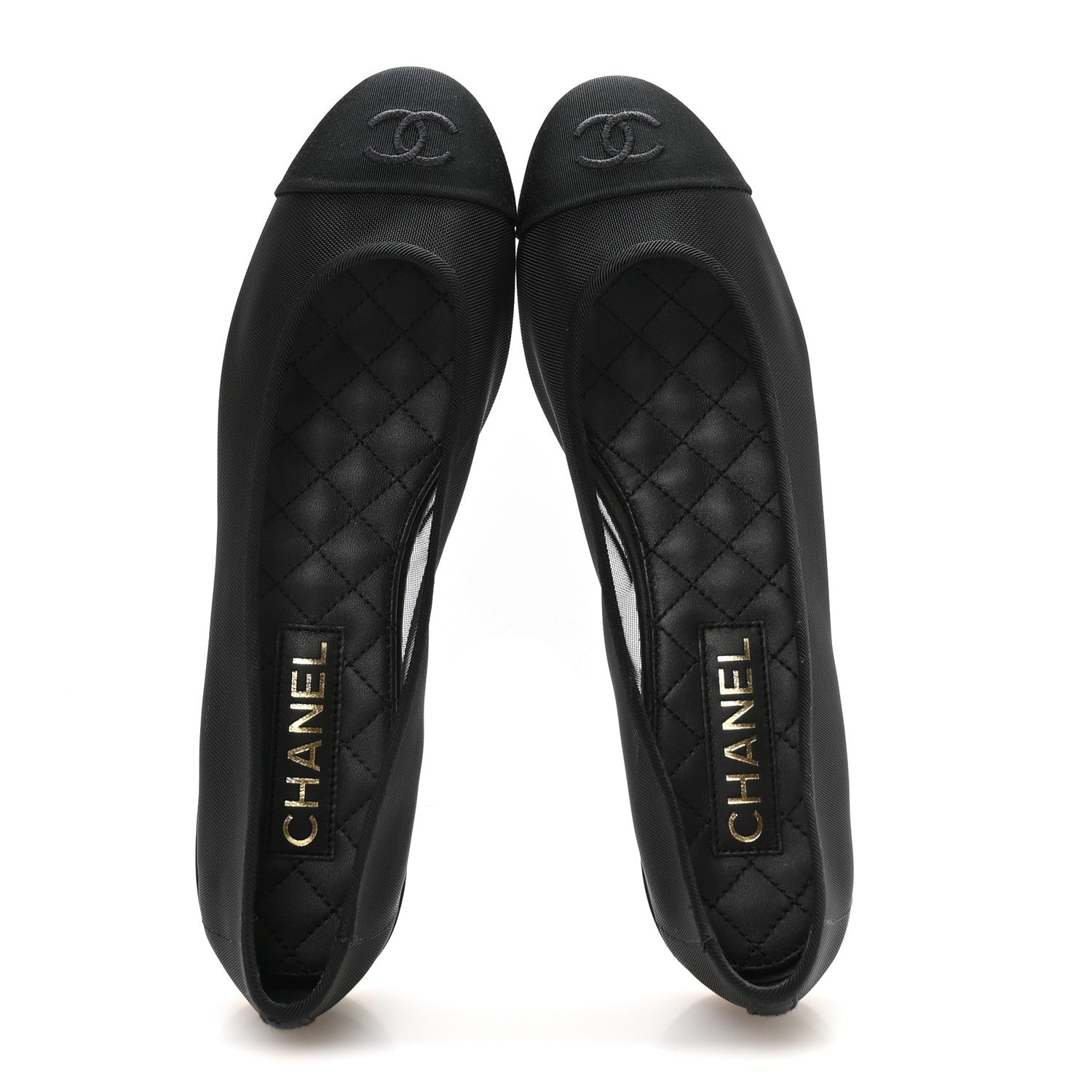 Chanel Mesh CC Ballerina Flats 40.5 Black 2 of 8