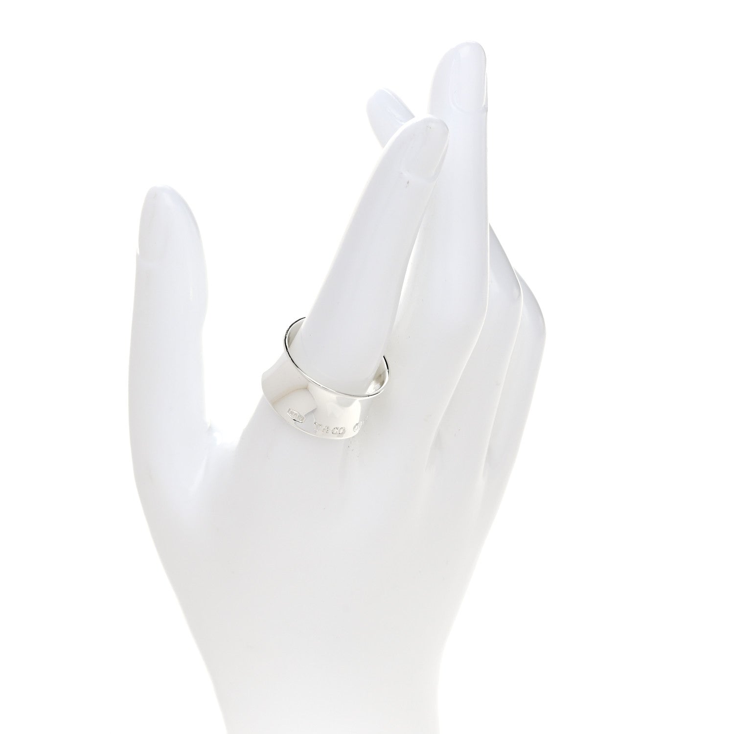 Tiffany Sterling Silver Wide 1837 Ring 58 8.5 2 of 4