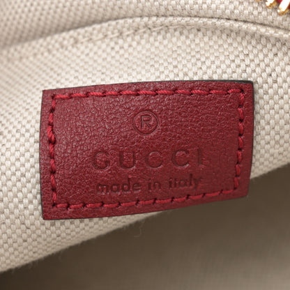 Gucci Sakai Be Green Calfskin Diagonal Stitched Small Blondie Shoulder Bag Rosso 6 of 10