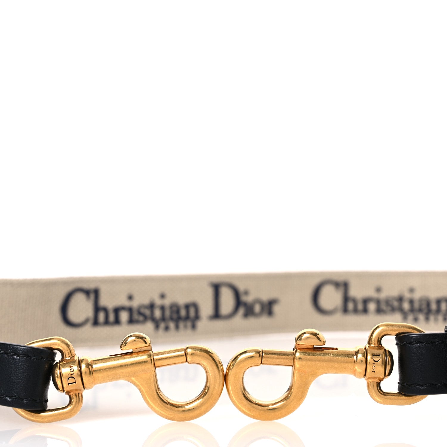 Christian Dior Canvas Embroidered Shoulder Strap Blue 4 of 4