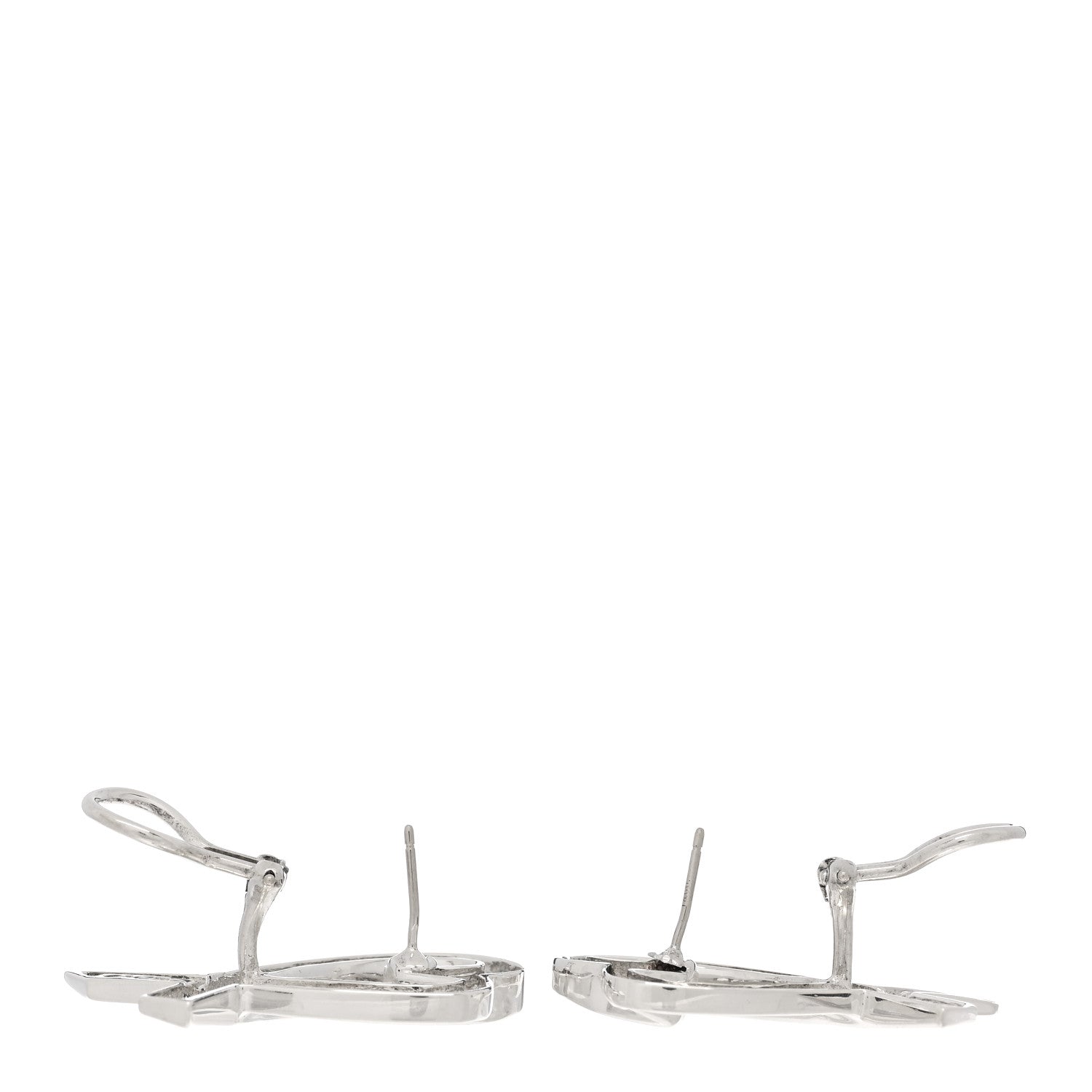 Tiffany Sterling Silver Large Paloma Picasso Loving Heart Earrings 3 of 4