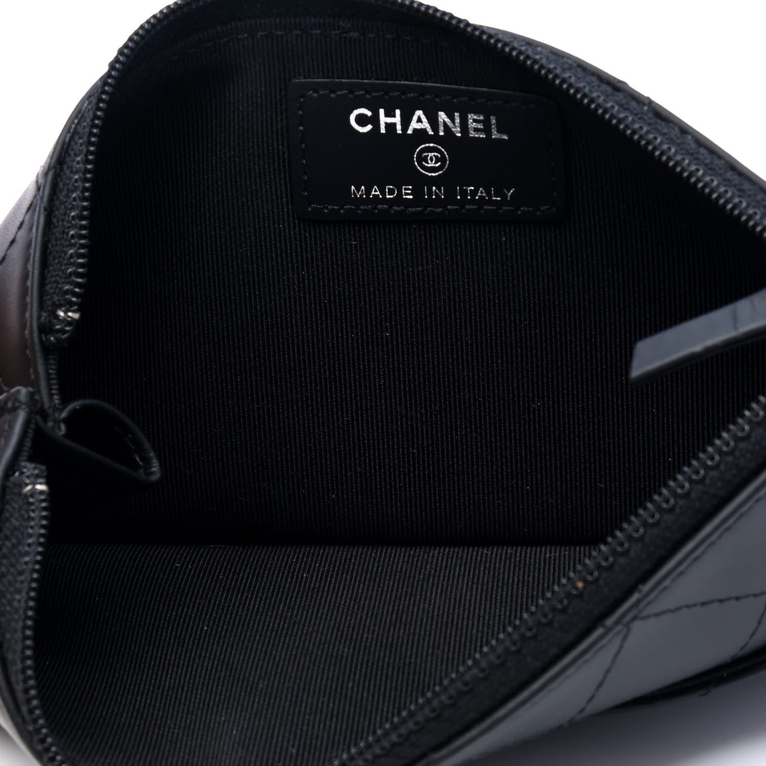 Chanel Calfskin Quilted Removable Zip Insert Black 3 of 4
