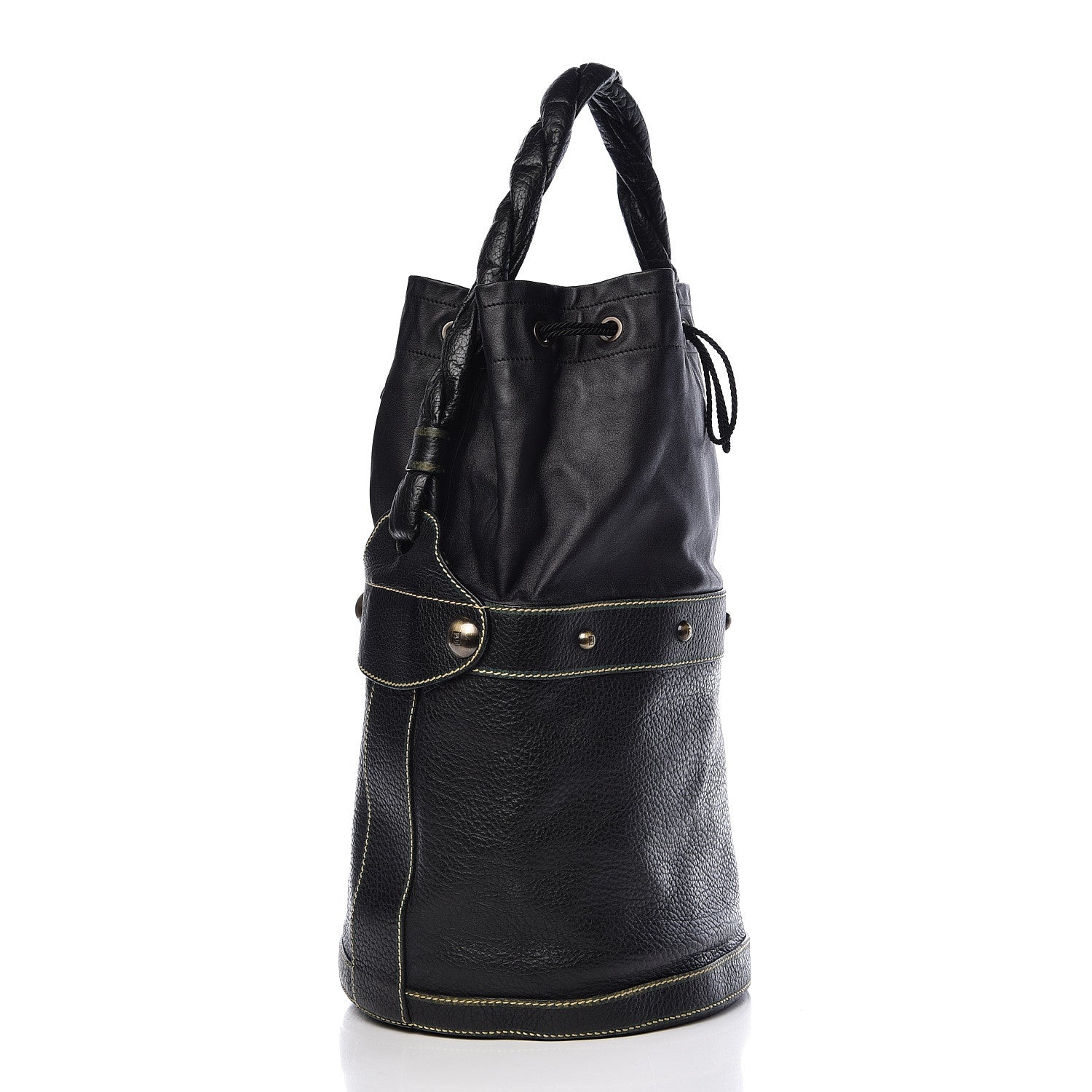 Fendi Vitello Palazzo Bucket Bag Black 4 of 15