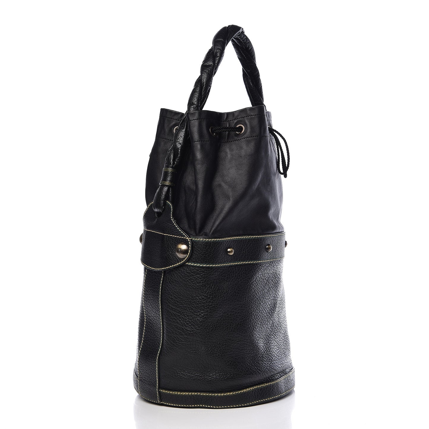 Vitello Palazzo Bucket Bag Black