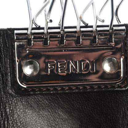 Fendi Pequin Striped Key Holder Tobacco 6 of 10