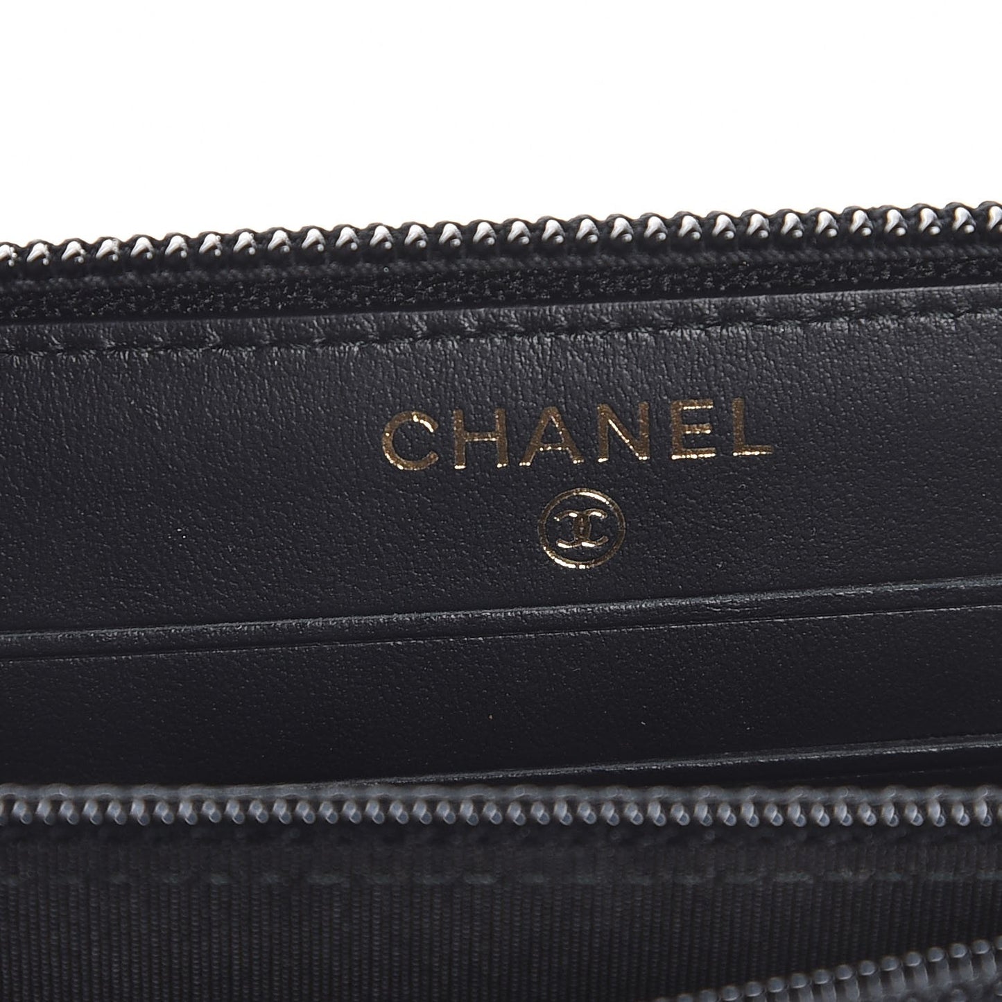 Caviar Quilted Small Boy Zip Around Wallet Black