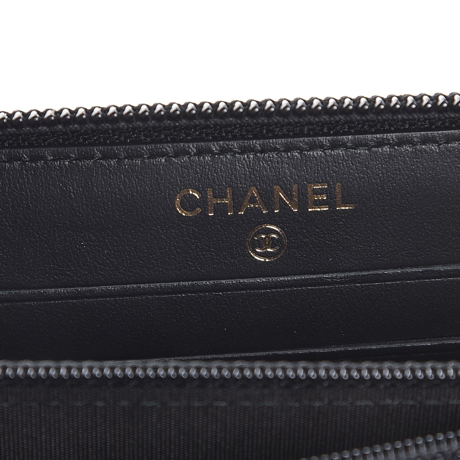 Chanel Caviar Quilted Small Boy Zip Around Wallet Black 6 of 9