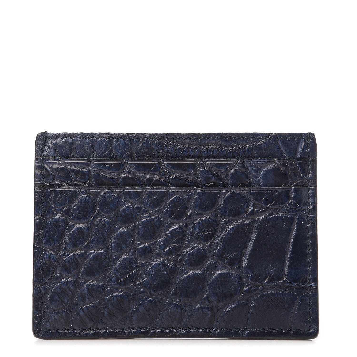Gucci Crocodile Card Holder Blue 1 of 5