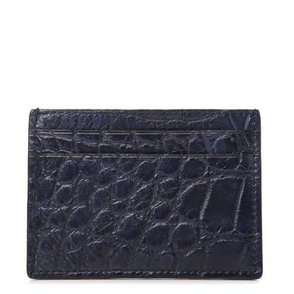 Gucci Crocodile Card Holder Blue 1 of 5