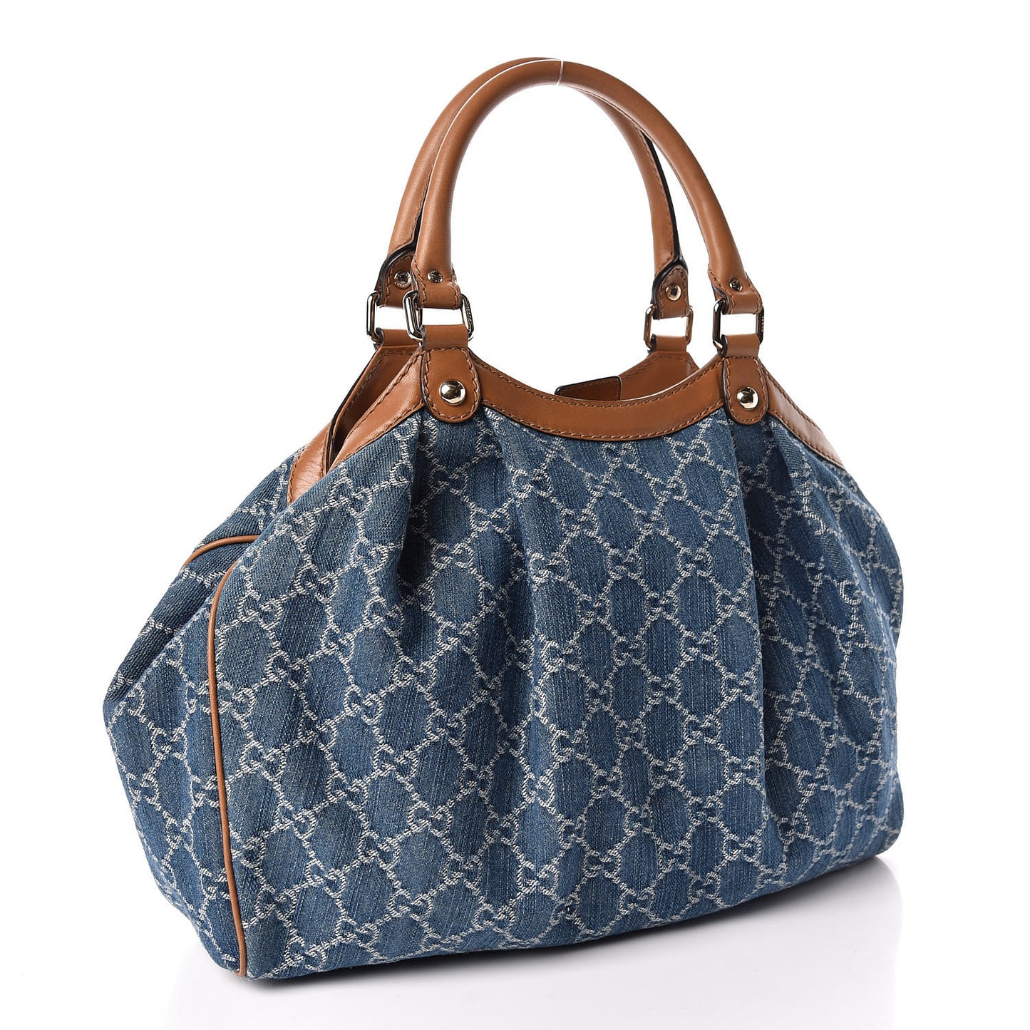 Denim Monogram Medium Sukey Tote Blue
