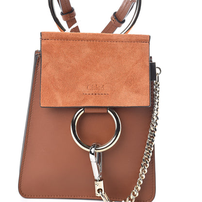 Chloe Suede Calfskin Mini Faye Bracelet Bag Tobacco 7 of 9