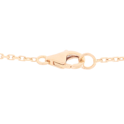 Van Cleef & Arpels 18K Rose Gold Diamond Mother of Pearl Vintage Alhambra Pendant Necklace 6 of 7