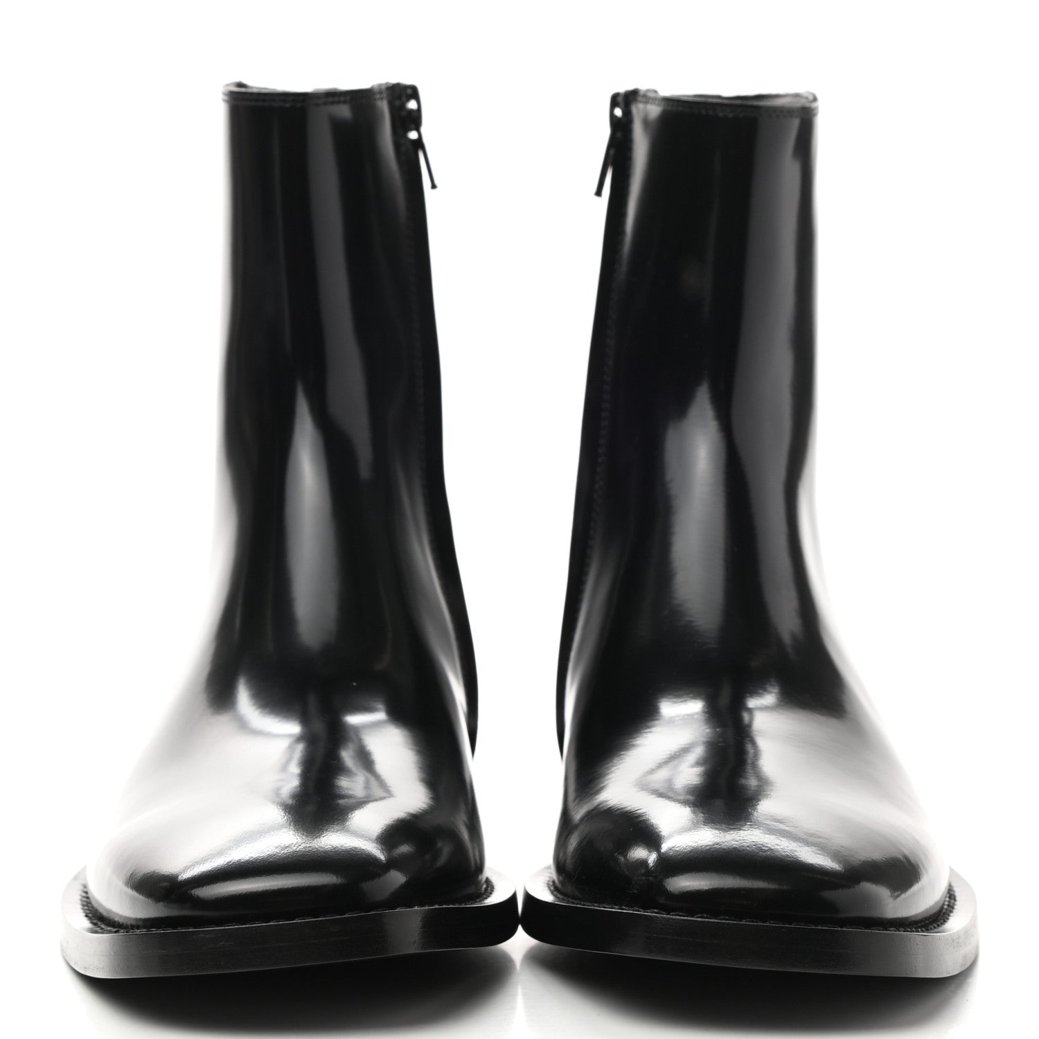 Balenciaga Polished Calfskin Rim Boots 37 Black 2 of 8